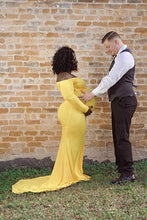 Load image into Gallery viewer, Saslax Long Sleeve Pregnancy Maternity Dress for Baby Shower