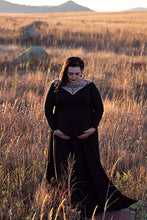 Load image into Gallery viewer, Saslax Maternity Gown Long Sleeve Off shoulder Photo Shoot Dress