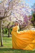 Load image into Gallery viewer, Saslax Maternity Gown Long Sleeve Off shoulder Photo Shoot Dress