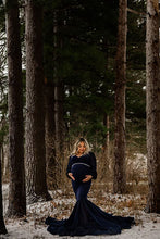 Load image into Gallery viewer, Saslax Chiffon Mermaid Maternity Dress for Photoshoot Baby Shower
