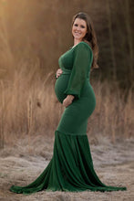 Load image into Gallery viewer, Saslax Chiffon Mermaid Maternity Dress for Photoshoot Baby Shower