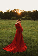 Load image into Gallery viewer, Saslax Maternity Dress Long Sleeve Maternity Gown for Photography

