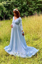Load image into Gallery viewer, Saslax Maternity Dress Long Sleeve Maternity Gown for Photography