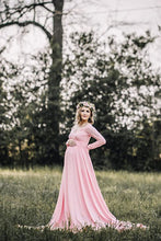 Load image into Gallery viewer, Saslax Maternity Dress Long Sleeve Maternity Gown for Photography