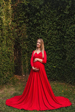Load image into Gallery viewer, Saslax Maternity Dress Long Sleeve Maternity Gown for Photography