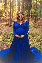 Load image into Gallery viewer, Saslax Maternity Dress Long Sleeve Maternity Gown for Photography