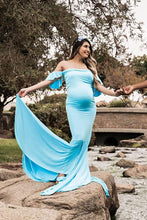 Load image into Gallery viewer, Saslax Off Shoulder Mermaid Maternity Wedding Dress