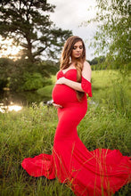 Load image into Gallery viewer, Saslax Off Shoulder Mermaid Maternity Wedding Dress
