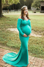 Load image into Gallery viewer, Saslax Maternity Gown Slim Pregnancy Maxi Photography Dress