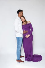 Load image into Gallery viewer, Saslax Maternity Gown Slim Pregnancy Maxi Photography Dress