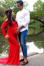 Load image into Gallery viewer, Saslax Maternity Gown Slim Pregnancy Maxi Photography Dress