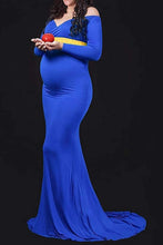 Load image into Gallery viewer, Saslax Maternity Gown Slim Pregnancy Maxi Photography Dress