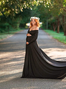 Saslax Maternity Gown Baby Shower Photography Dress