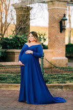 Load image into Gallery viewer, saslax sexy long sleeve maternity gown