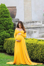 Load image into Gallery viewer, saslax off shoulder maternity dress for baby shower
