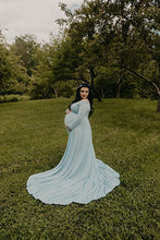 Load image into Gallery viewer, Saslax Maternity Gown Off Shoulder Plus Size Maternity Dress