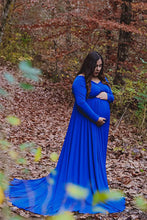 Load image into Gallery viewer, Saslax Maternity Gown Off Shoulder Plus Size Maternity Dress