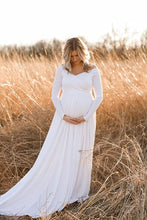 Load image into Gallery viewer, Saslax Maternity Gown Off Shoulder Plus Size Maternity Dress