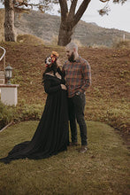 Load image into Gallery viewer, Saslax Maternity Gown Off Shoulder Maxi Maternity Dress