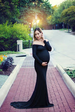 Load image into Gallery viewer, Saslax Maternity Elegant Fitted Maternity Gown