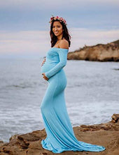 Load image into Gallery viewer, Saslax Maternity Elegant Fitted Maternity Gown