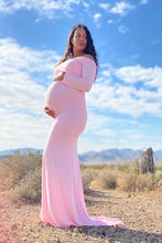 Load image into Gallery viewer, Saslax Maternity Elegant Fitted Maternity Gown