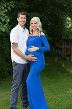 Load image into Gallery viewer, Saslax Maternity Elegant Fitted Maternity Gown