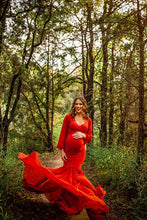 Load image into Gallery viewer, Saslax Maternity Dress Chiffon Mermaid Pregnancy Gown