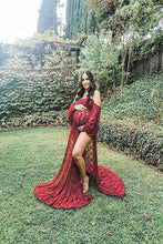 Load image into Gallery viewer, Saslax Lace Dress Off Shoulder Maternity Gown for Photoshoot