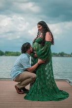 Load image into Gallery viewer, Saslax Lace Dress Off Shoulder Maternity Gown for Photoshoot