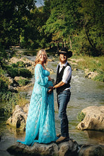 Load image into Gallery viewer, Saslax Lace Dress Off Shoulder Maternity Gown for Photoshoot