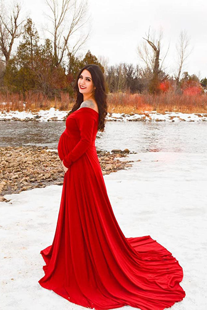 Isabella Long Sleeve Maternity Gown Isabella Long Sleeve Maternity Gown