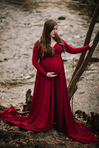 Saslax Maternity Off Shoulders Gown 