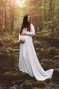 Saslax Long Sleeve Maternity Gown 