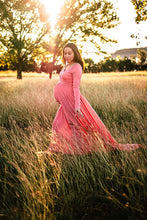 Load image into Gallery viewer, Saslax Maternity Dress Long Sleeve Maternity Gown for Photography
