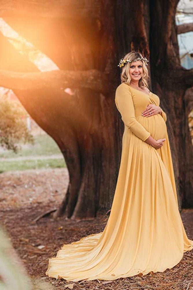 Erica Cotton Long Sleeve Maternity Dress Erica Cotton Long Sleeve Maternity Dress