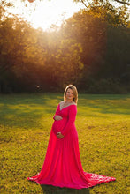 Load image into Gallery viewer, saslax maternity clothes long sleeve dress

