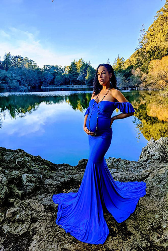 Lexcie Off Shoulder Mermaid Maternity Dress Lexcie Off Shoulder Mermaid Maternity Dress