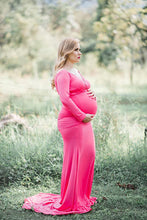 Load image into Gallery viewer, Saslax Maternity Elegant Fitted Maternity Gown 
