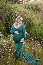 Load image into Gallery viewer, Saslax Maternity Dress Chiffon Mermaid Pregnancy Gown
